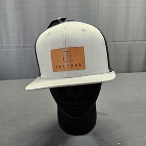NEW PGA Tour Heather Flat Bill Golf Hat Cap -